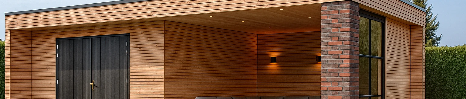 Tuinhuis met overkapping