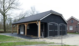 Houten nostalgische garage.00