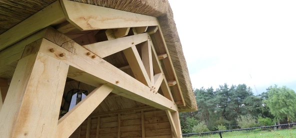 Eiken berging met overkapping.03