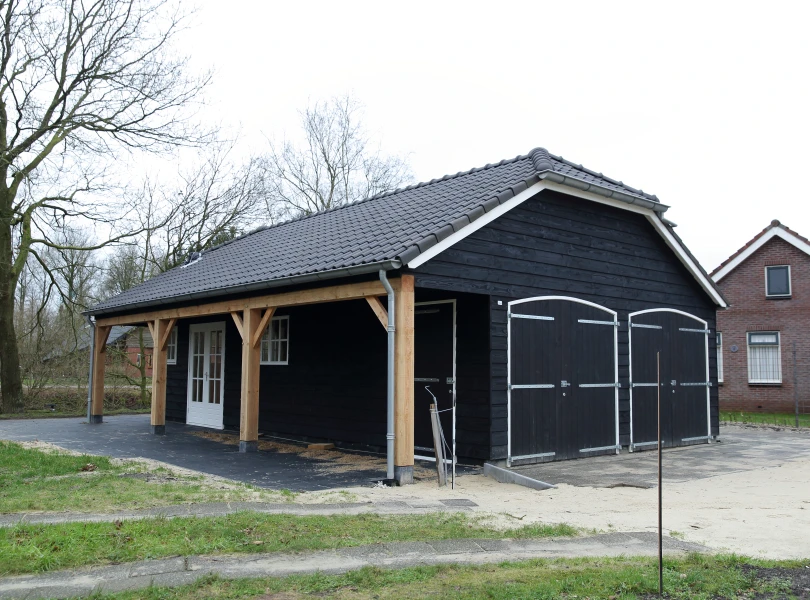 Houten nostalgische garage.00