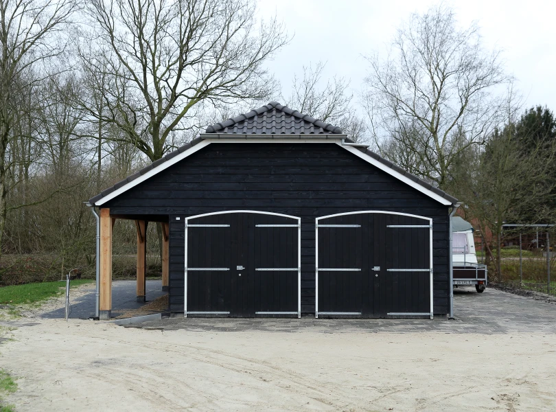 Houten nostalgische garage.01