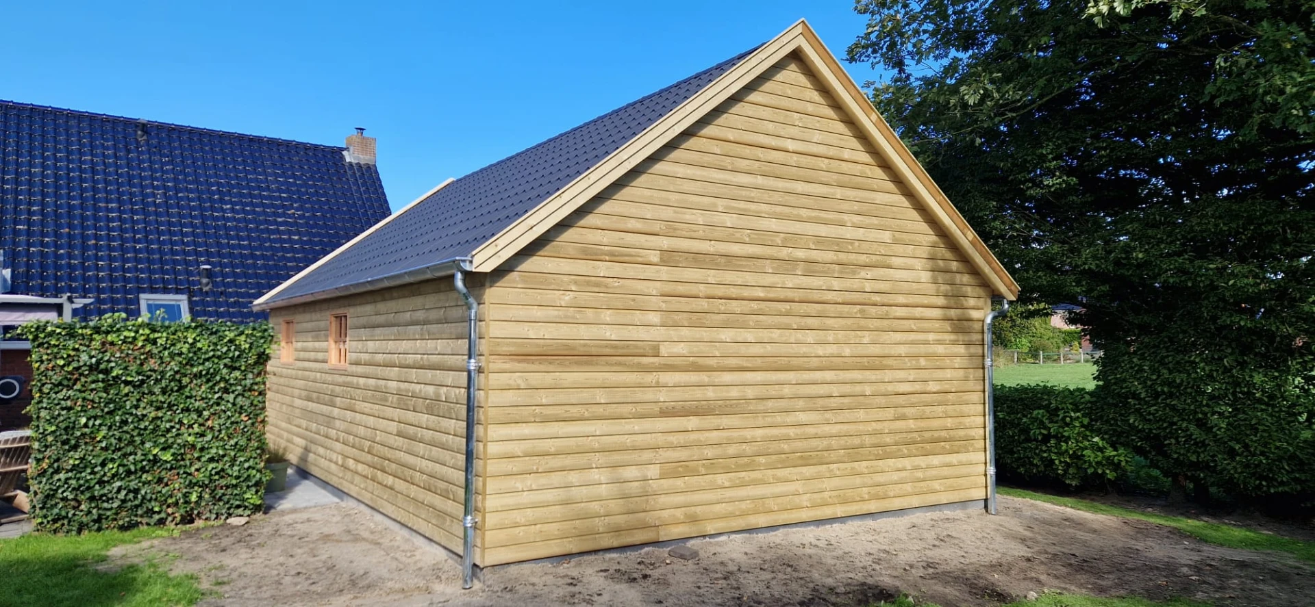 Houten garage - Holwierda