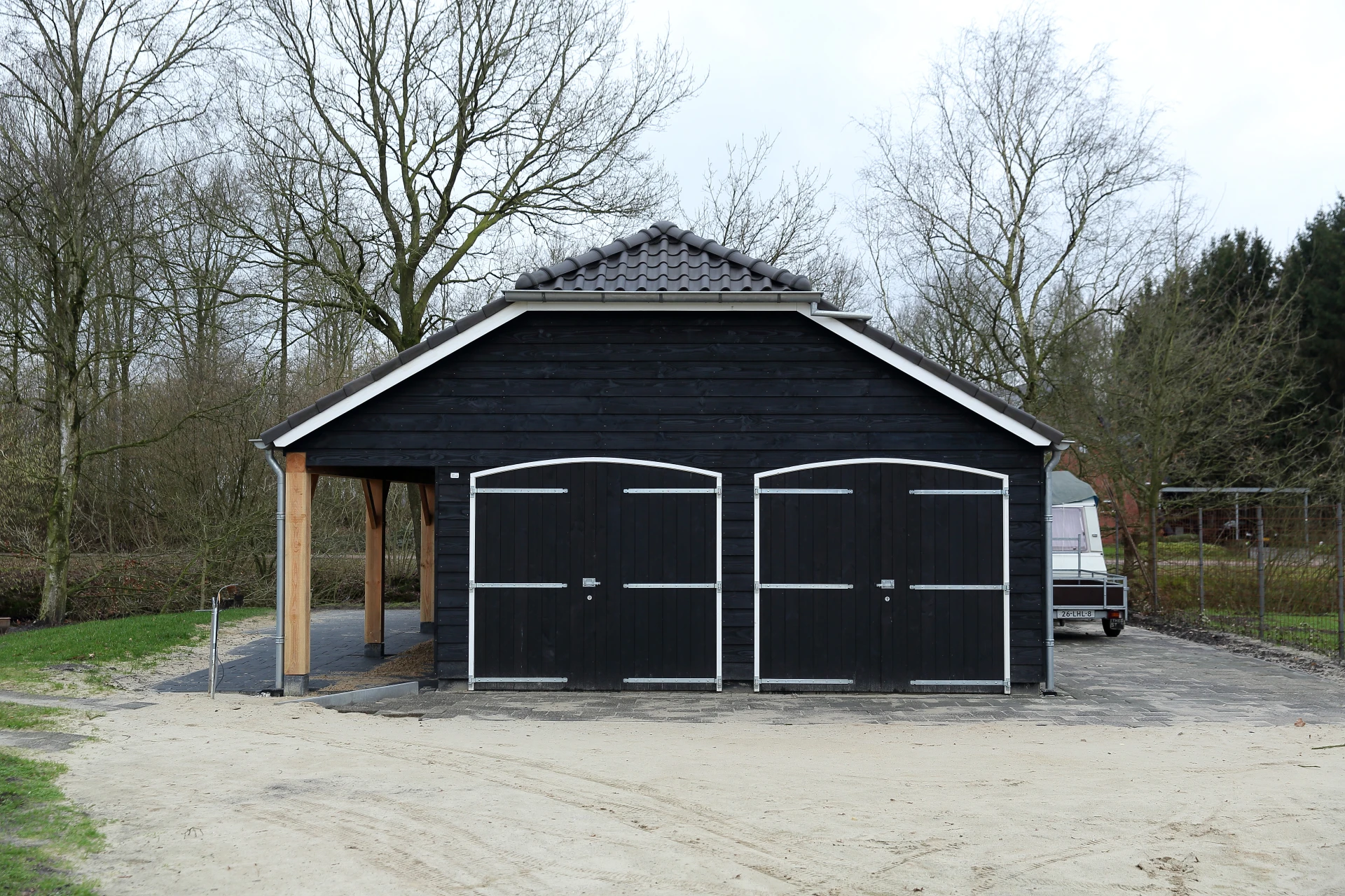 Houten nostalgische garage.01